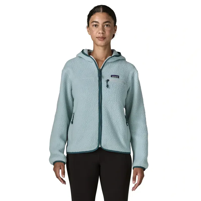 Patagonia Women's Retro Pile Fleece Hoody in Virtually Blue-1