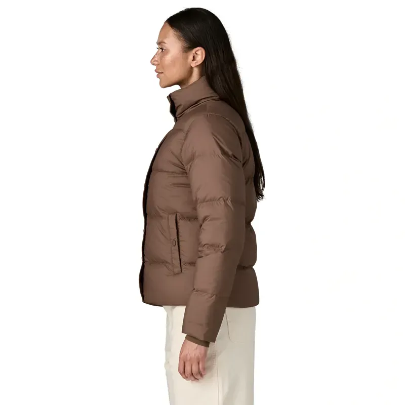 Patagonia Women's Silent Down Jacket in Berm Brown-3