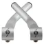 Origin8 Pro Pulsion Compe-Lite Bar Ends Long Alloy in Silver