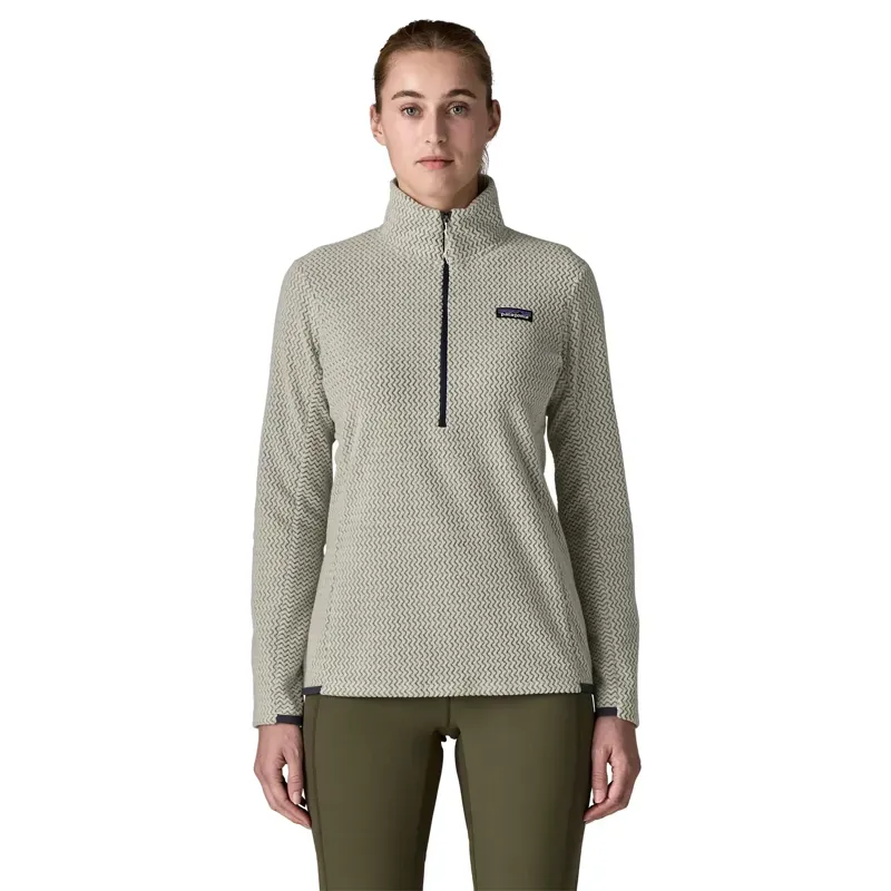 Patagonia Women's R1 Air Fleece Zip-Neck in Birch White-1