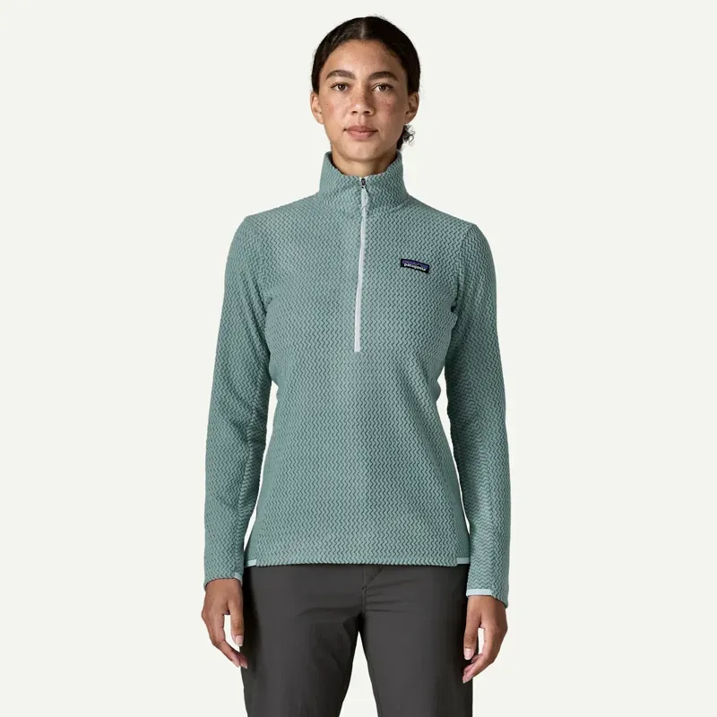 Patagonia Women's R1 Air Fleece Zip-Neck in Blue Sage-1