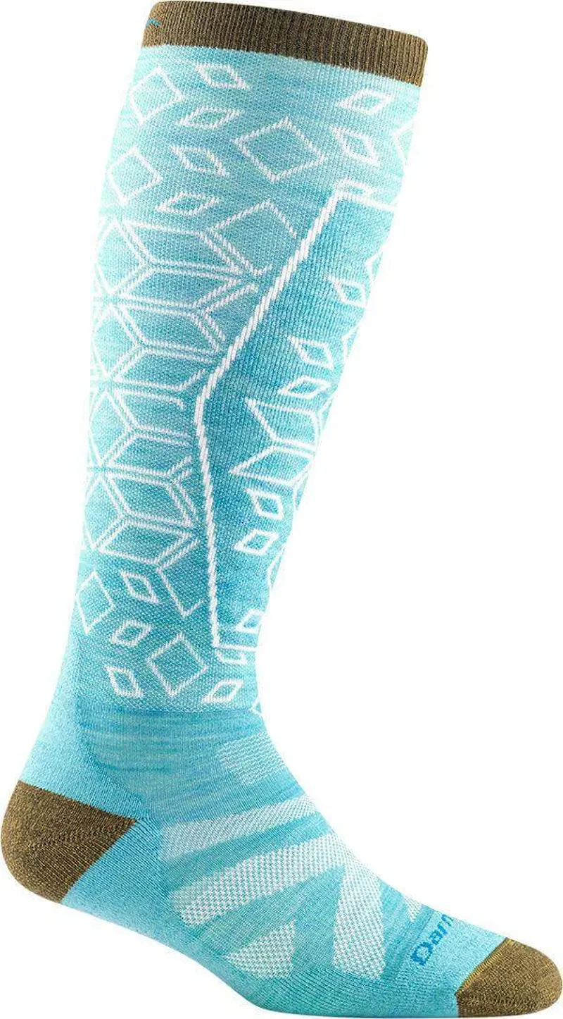 Darn Tough Snow Traverse LW Cushioned/Padded Women's Socks in Aqua