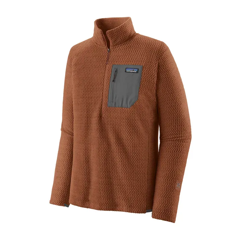 Patagonia R1 Air Zip Neck Pullover Fleece in Robin Brown