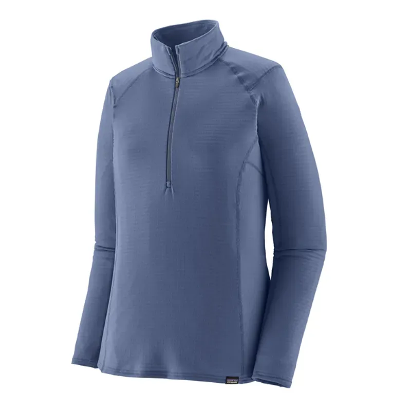 Patagonia Womens Capilene Thermal Weight Zip Neck Pullover in Current Blue