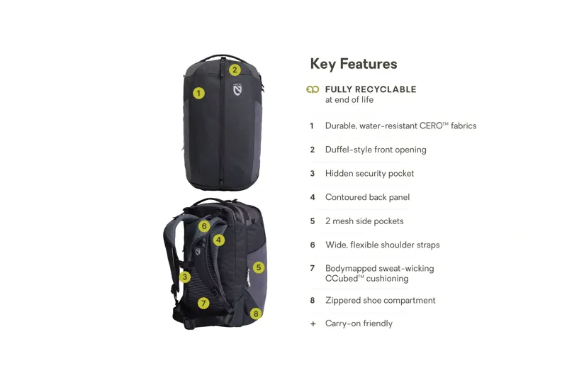 Nemo Vantage 40L Endless Promise Travel Pack in Black-4