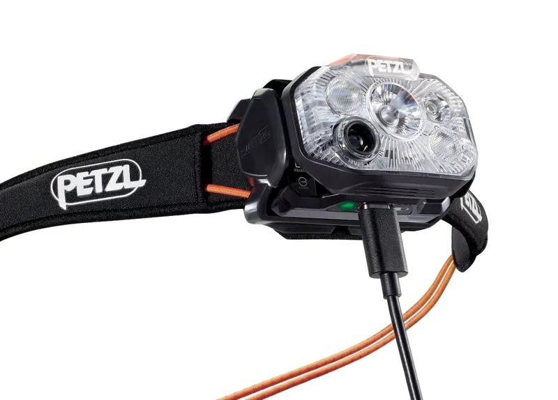 Petzl Swift RL Headlamp in Black/Orange-4