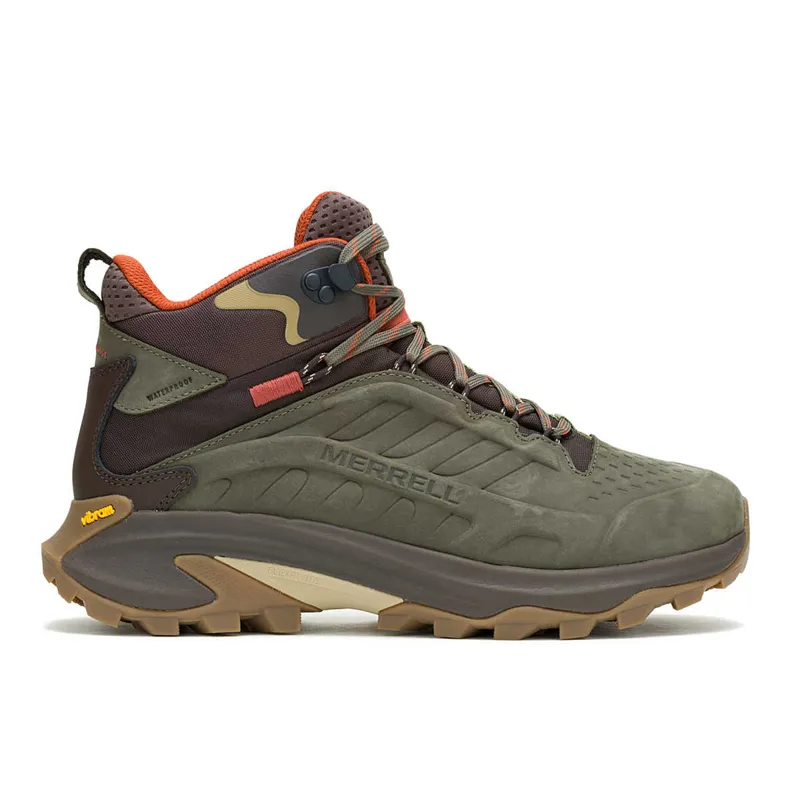Merrell Moab Speed 2 Leather Mid WP in Olive