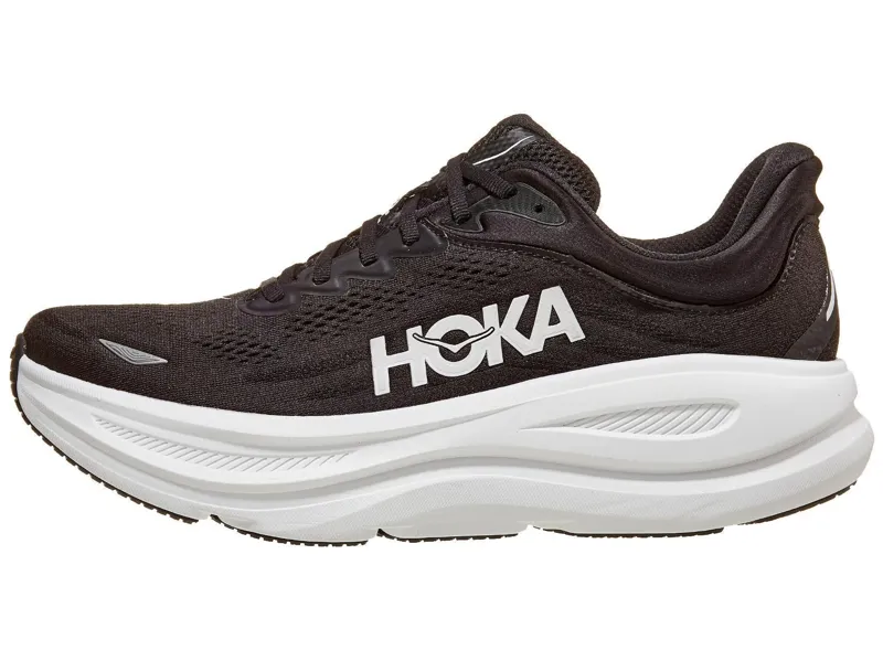 Hoka Bondi 9 Wide in Black/White