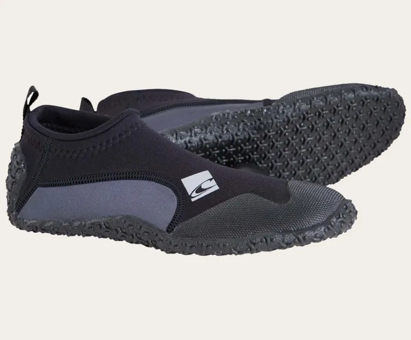 O'Neill Reactor 2mm Reef Booties in Black/Coal