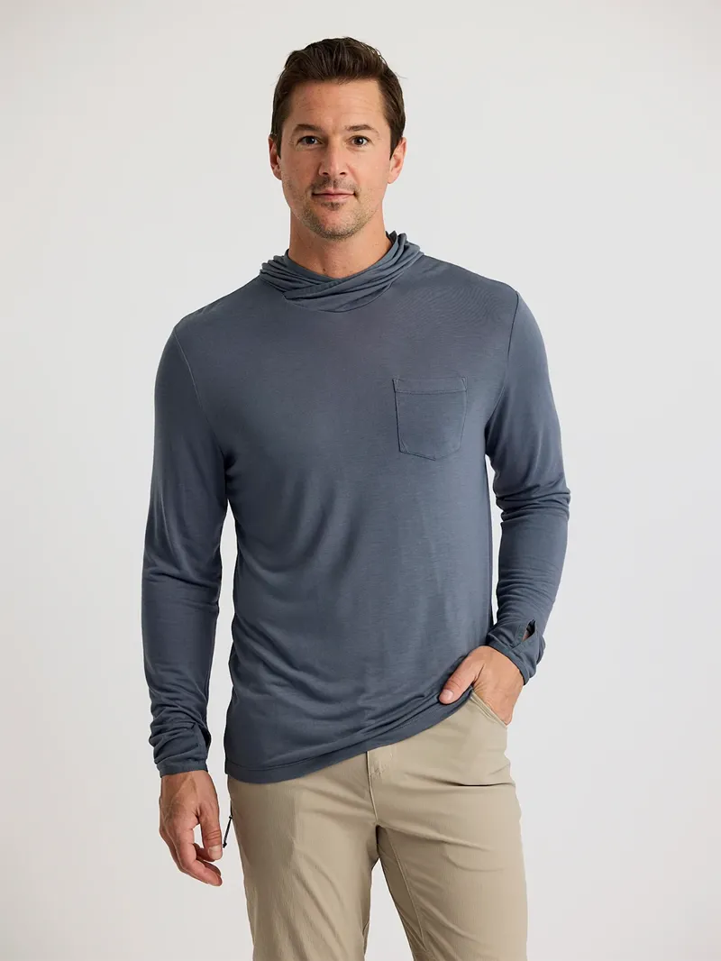Free Fly Bamboo Lightweight Hoodie in Storm Cloud