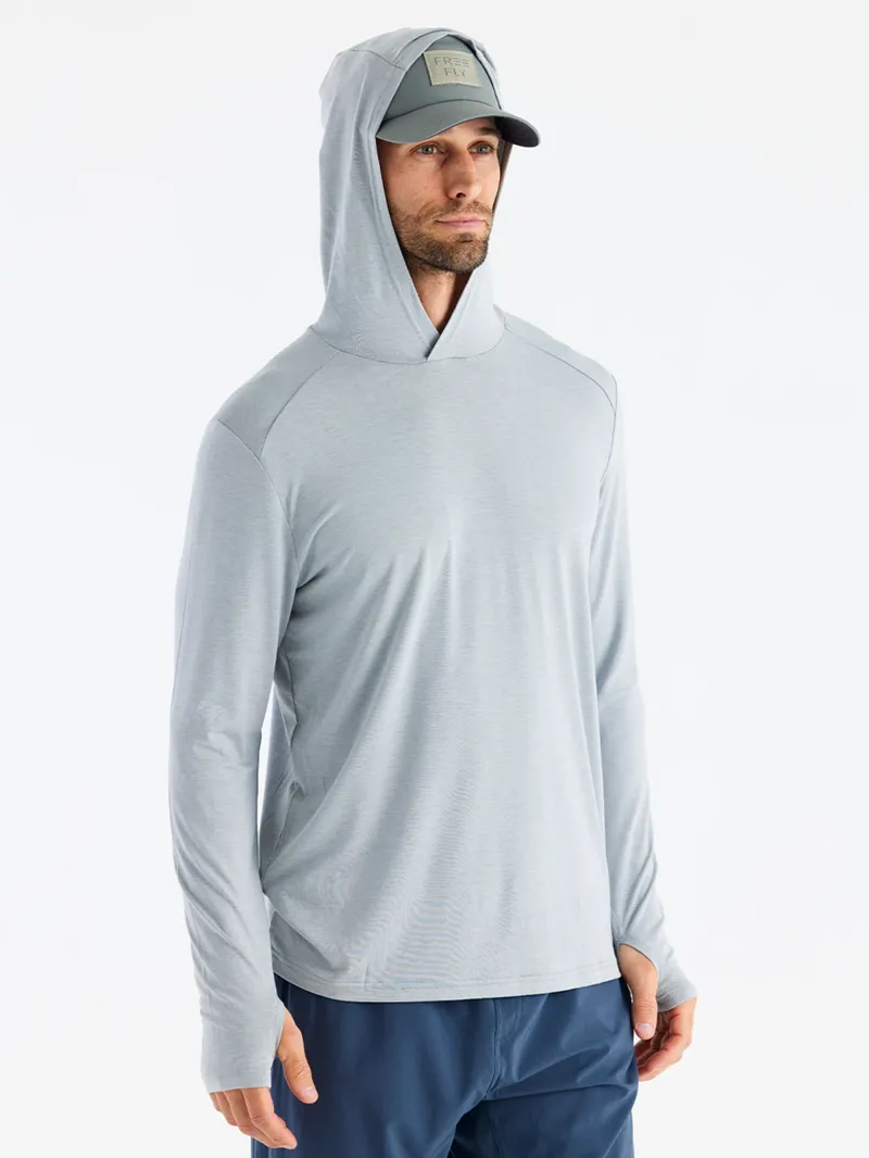 Free Fly Bamboo Shade Hoodie in Heather Aspen Grey