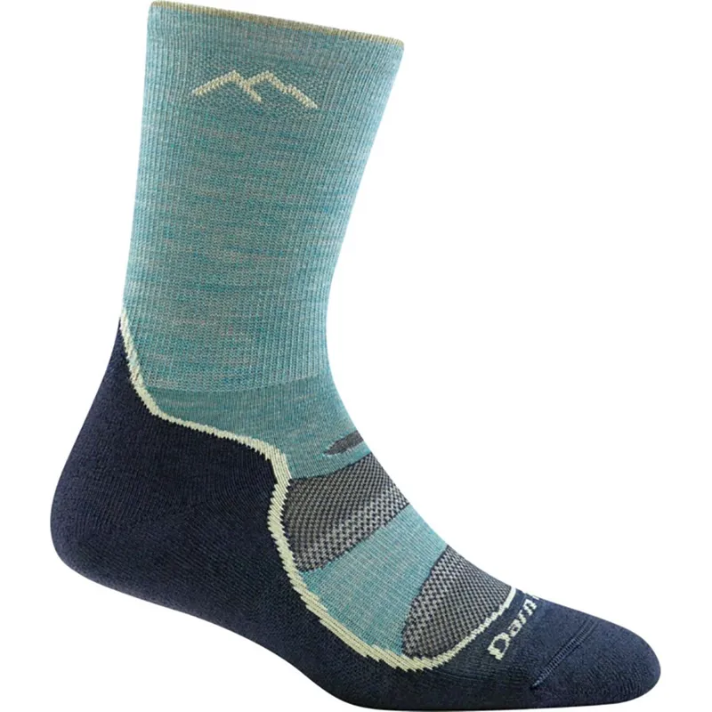 Darn Tough Women's Light Hiker Micro Crew Lightweight Hiking Socks in Aqua