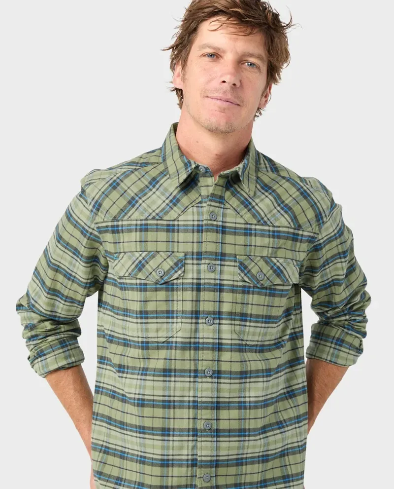 Stio Junction Midweight Flannel Shirt in Switchback Plaid-3