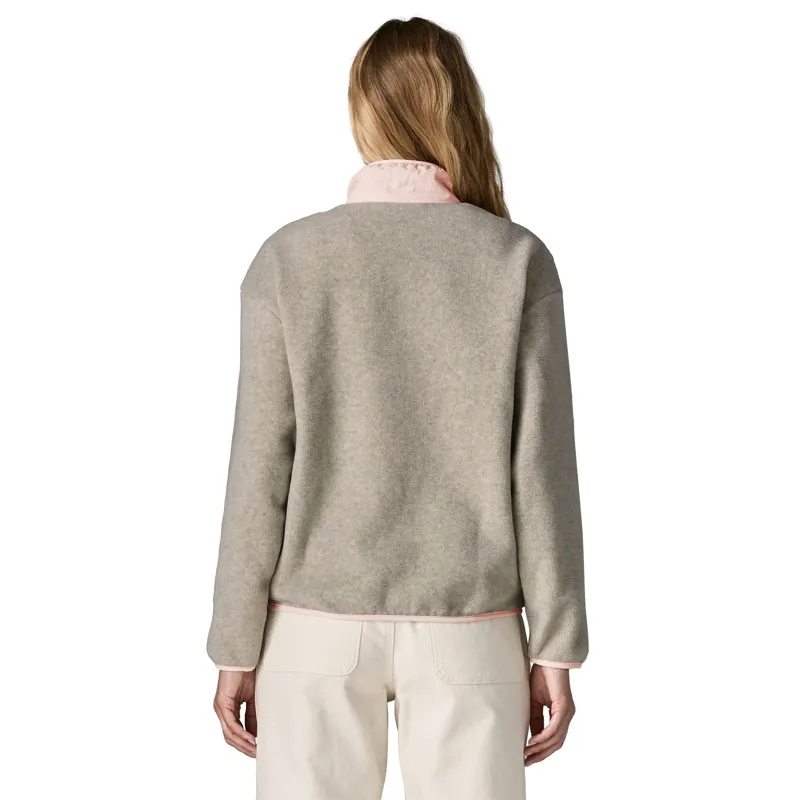 Patagonia Women's Synchilla Fleece Jacket Oatmeal Heather/Pink Frost-2