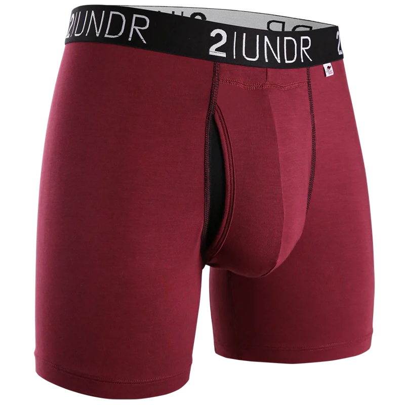 2UNDR Swing Shift Boxer Brief in Burgundy