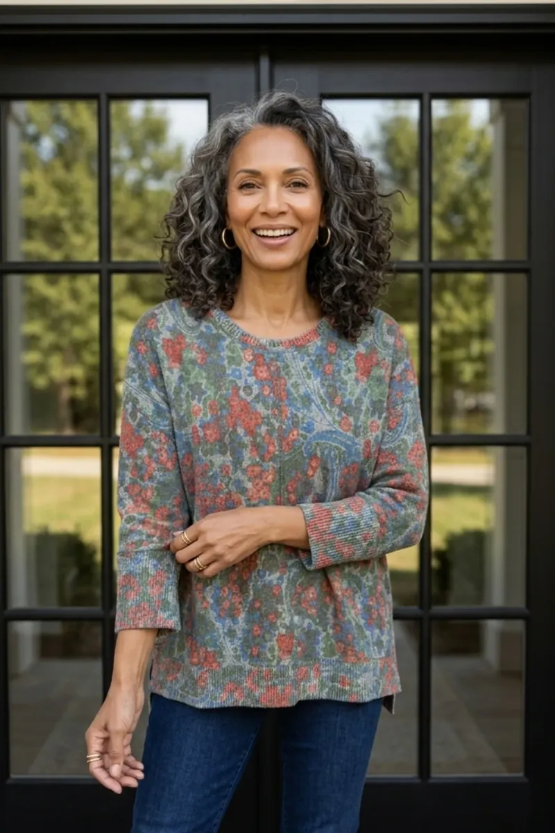 Habitat Super Soft Fleece Boxy Crew Sweater in Fern-5