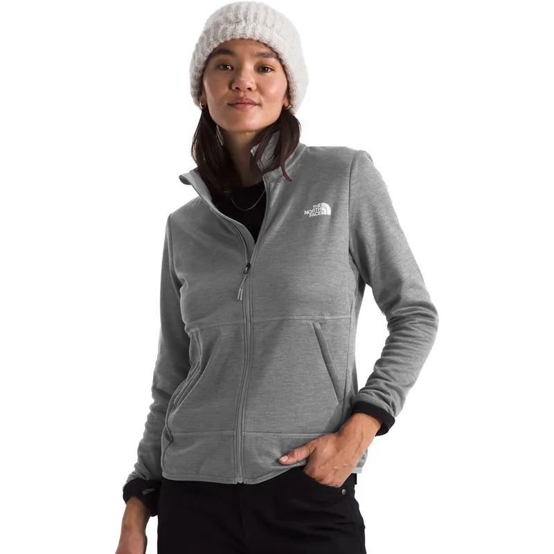 The North Face Women's Canyonlands Full Zip Top in Med Grey Heather