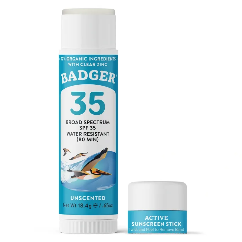 Badger Active Mineral Sunscreen Stick SPF 35-1