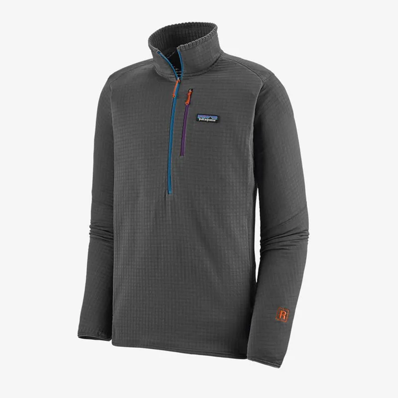 Patagonia R1 Pullover in Forge Grey/Endless Blue