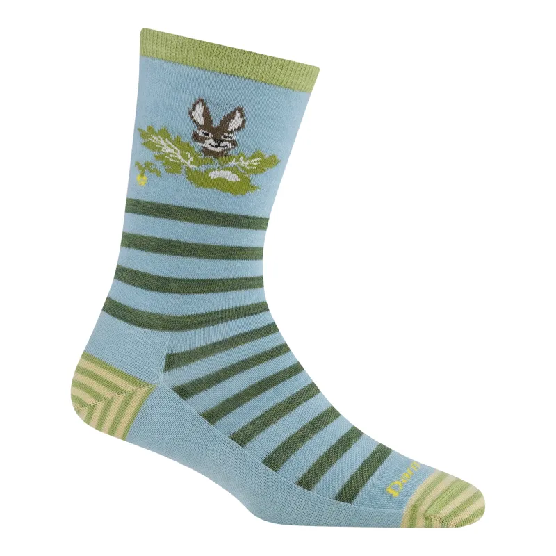 Darn Tough Women's Animal Haus Crew Lightweight Socks in Bunny Blue-1