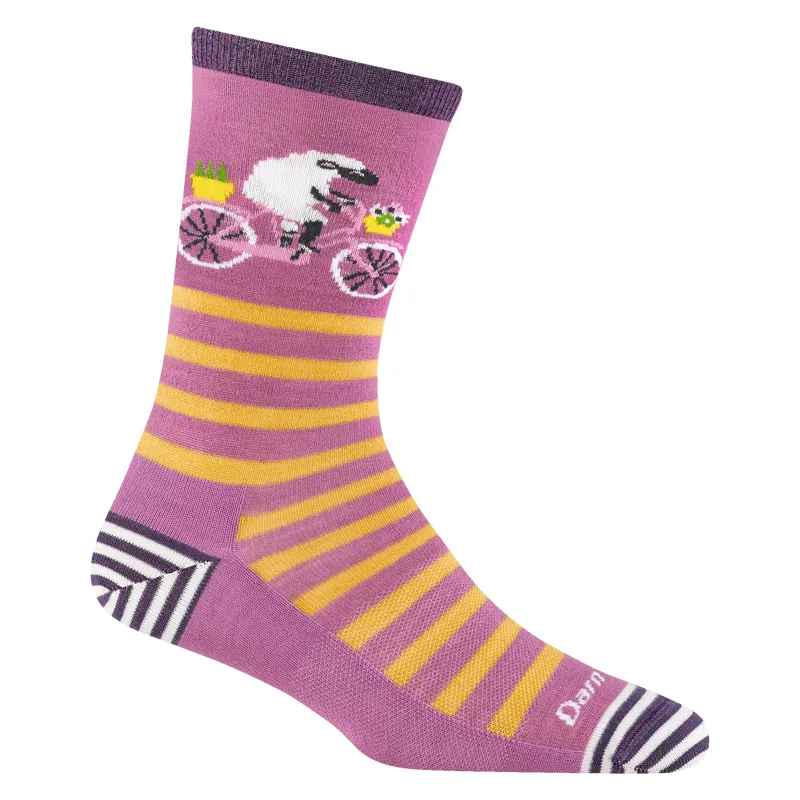 Darn Tough Women's Animal Haus Crew Lightweight Socks in Lilac