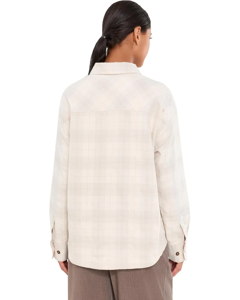 Royal Robbins Women's Vista Flannel Shacket in Chalk Alpine Plaid-3