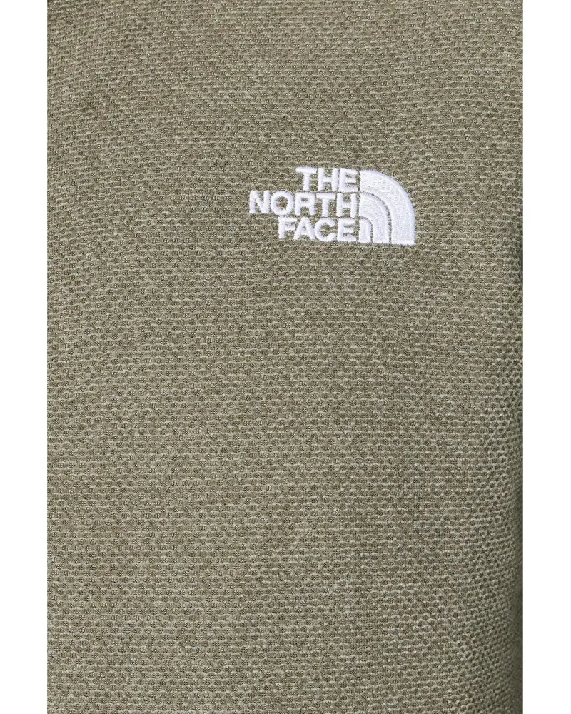 The North Face Textured Cap Rock 1/4 Zip in New Taupe Green Heather-4