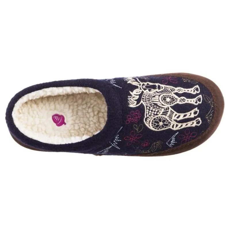 Acorn Forest Mule in Navy Moose