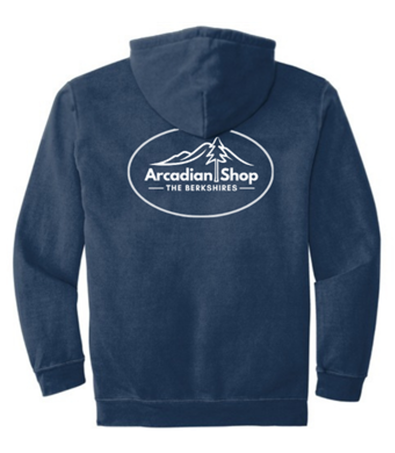 Arcadian Shop Logo Hoody in Navy-1