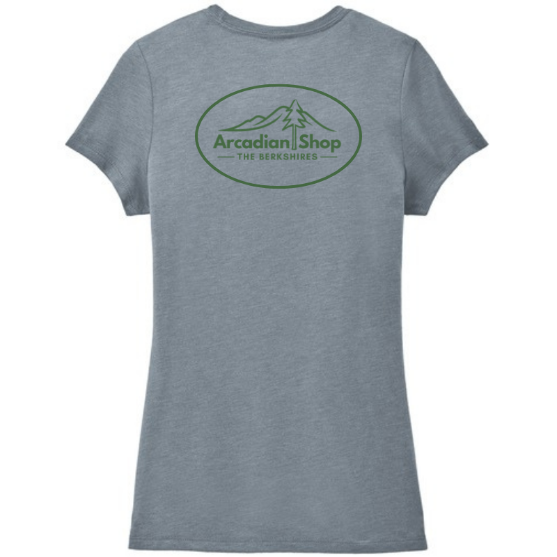 Arcadian Shop Women's Logo Perfect Tri-Tee in Flint Blue-1