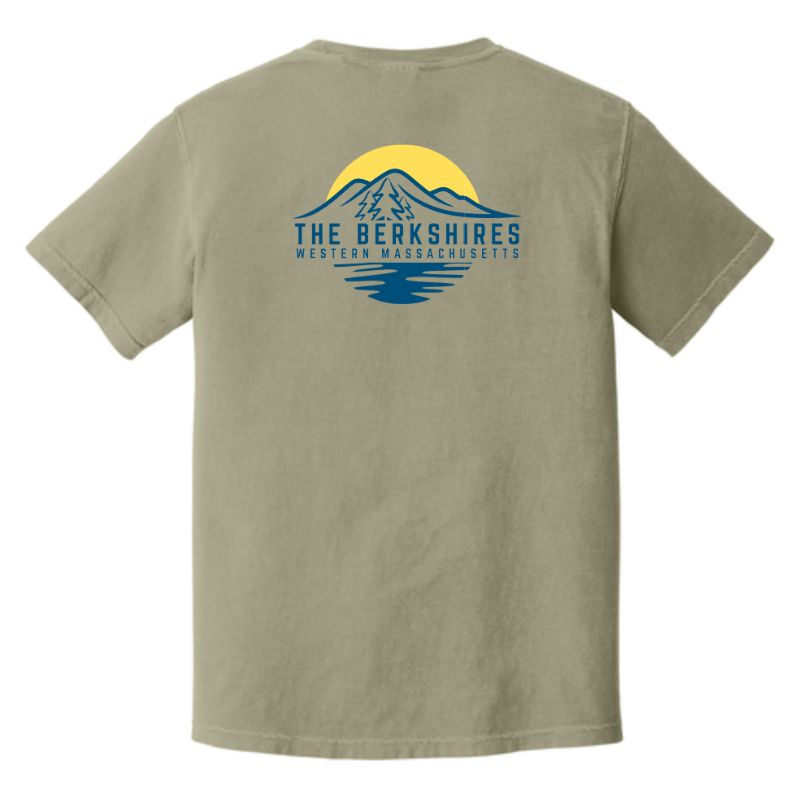 Arcadian Shop The Berkshires Logo Tee in Khaki-1