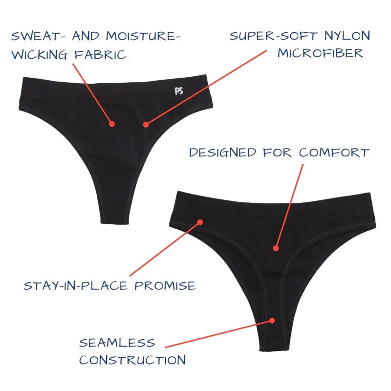 Paradis Sport Women's Seamless Thong in Black-1