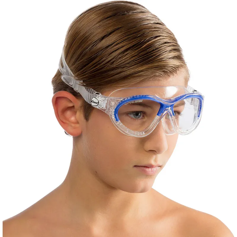 Cressi Kid's Mini Cobra Goggles in Clear/Blue with Clear Lens-2
