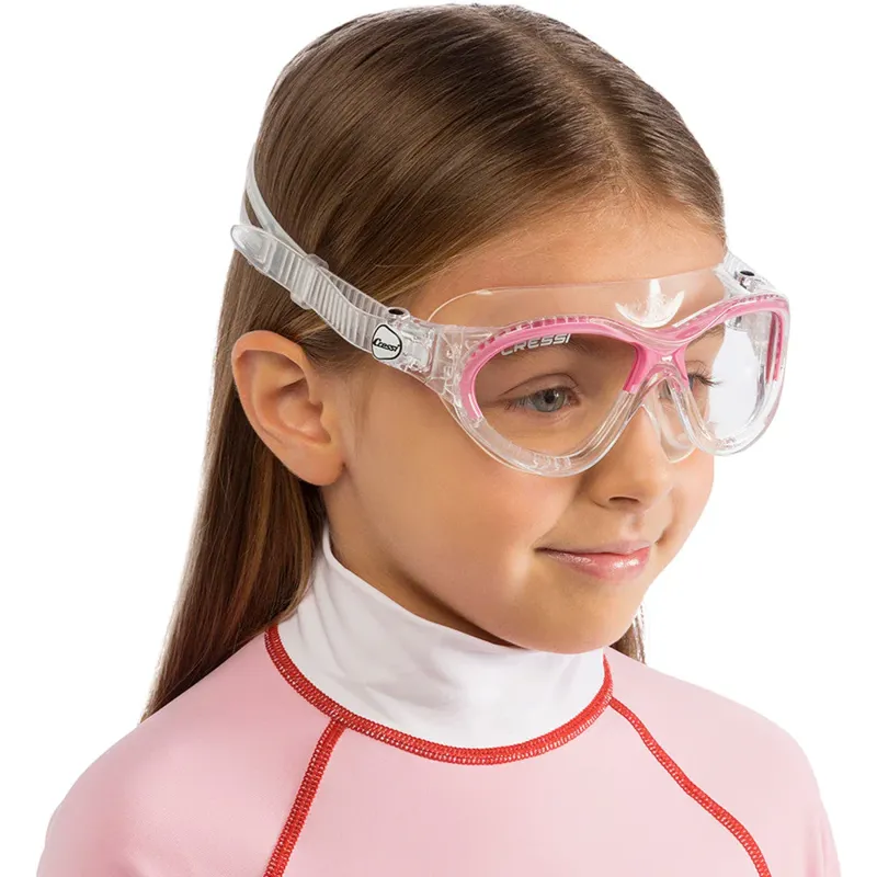 Cressi Kid's Mini Cobra Goggles in Clear/Pink with Clear Lens-2