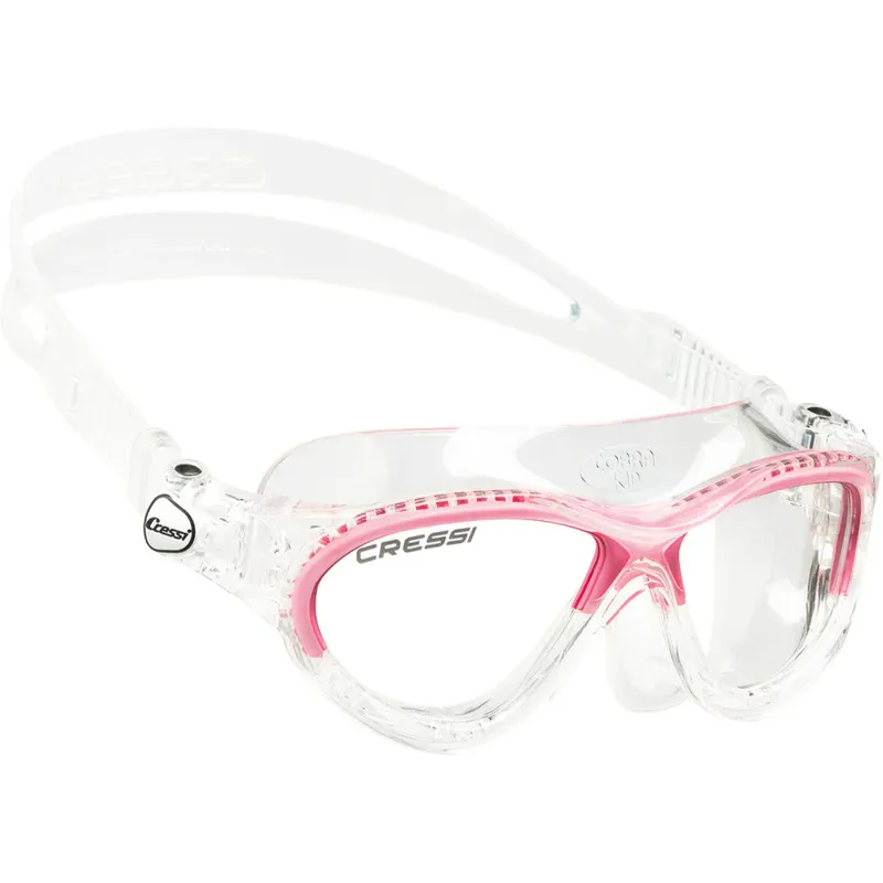 Cressi Kid's Mini Cobra Goggles in Clear/Pink with Clear Lens