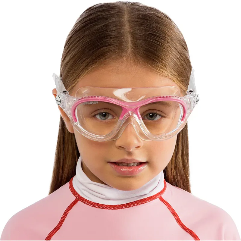 Cressi Kid's Mini Cobra Goggles in Clear/Pink with Clear Lens-1