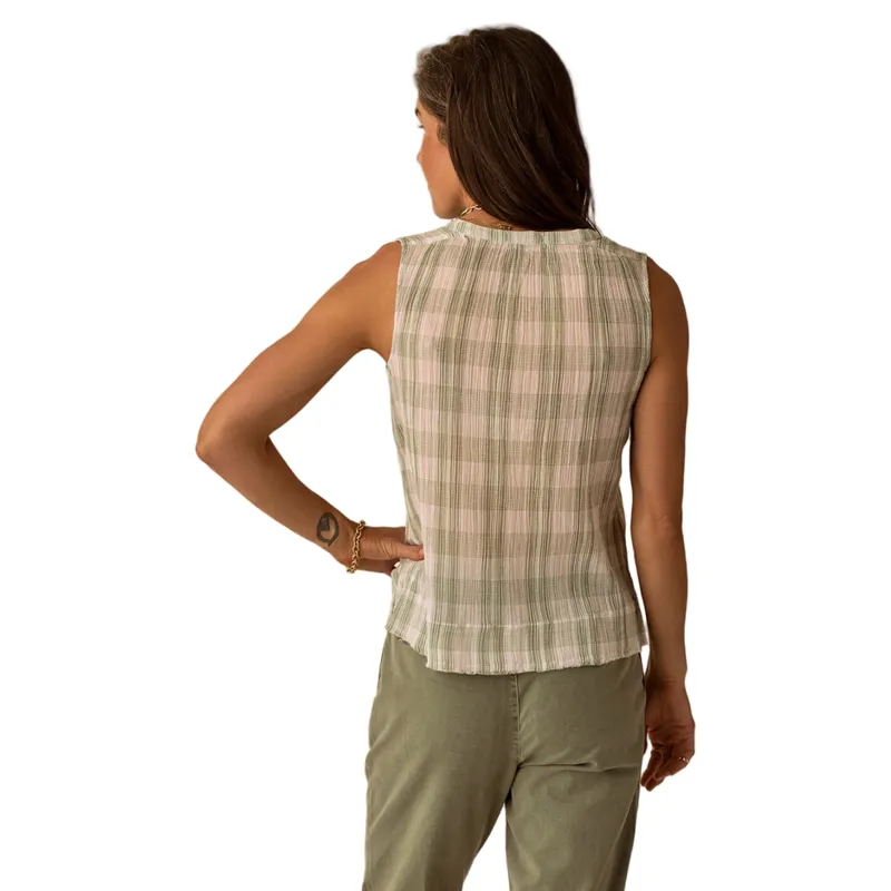 Carve Designs Women's Dylan Tank in Fatigue Multiplaid-3