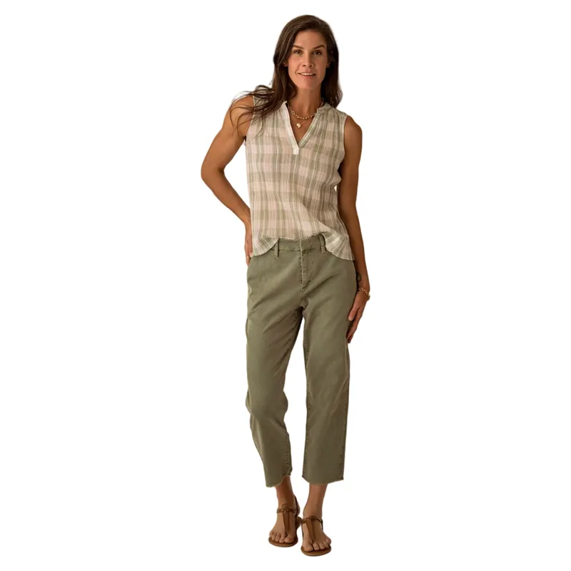 Carve Designs Women's Dylan Tank in Fatigue Multiplaid-4