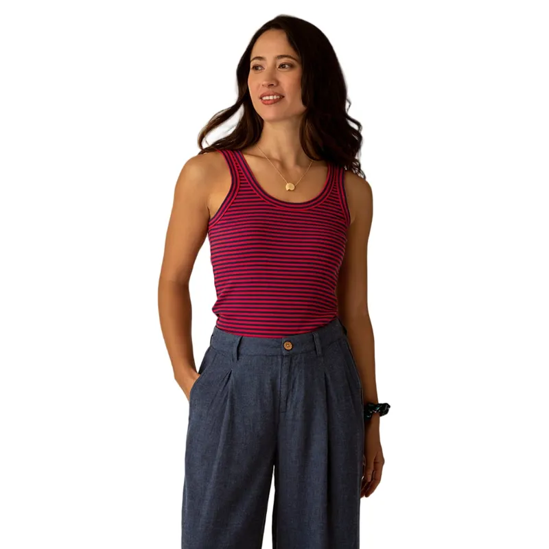 Carve Designs Women's Ever Rib Tank in July Stripe-2
