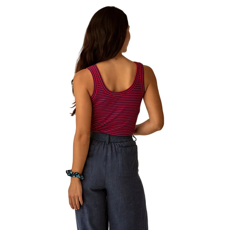 Carve Designs Women's Ever Rib Tank in July Stripe-1