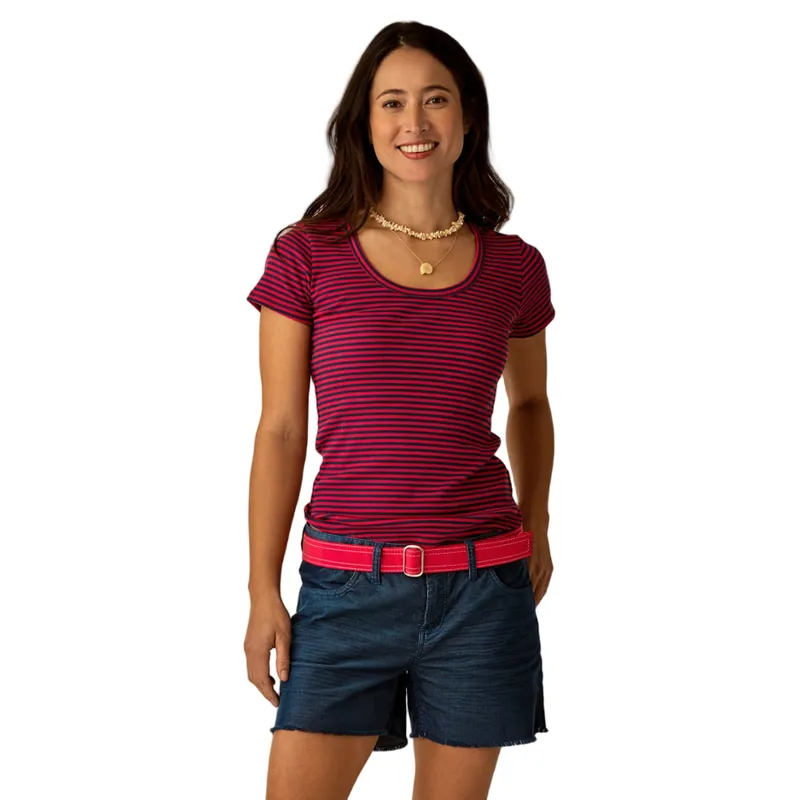 Carve Designs Women's Ever Tee in July Stripe-2