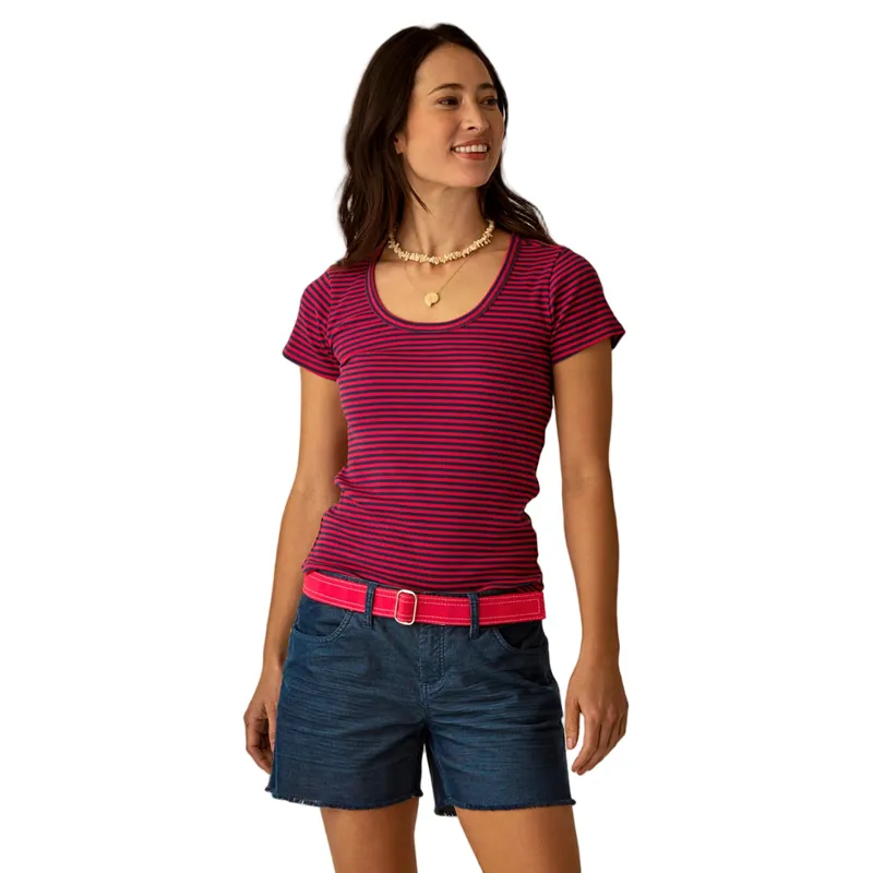 Carve Designs Women's Ever Tee in July Stripe-3