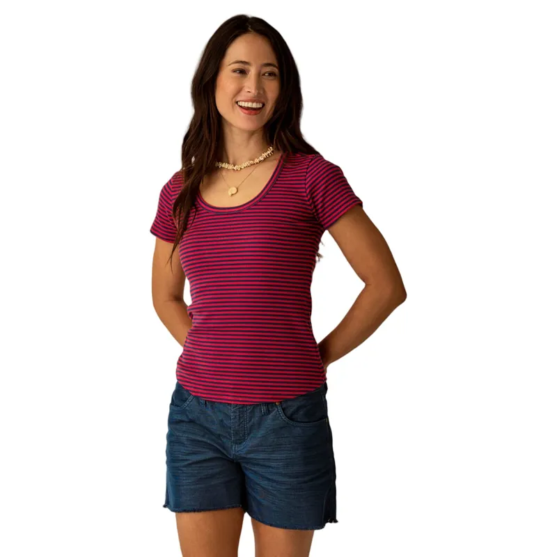 Carve Designs Women's Ever Tee in July Stripe-1