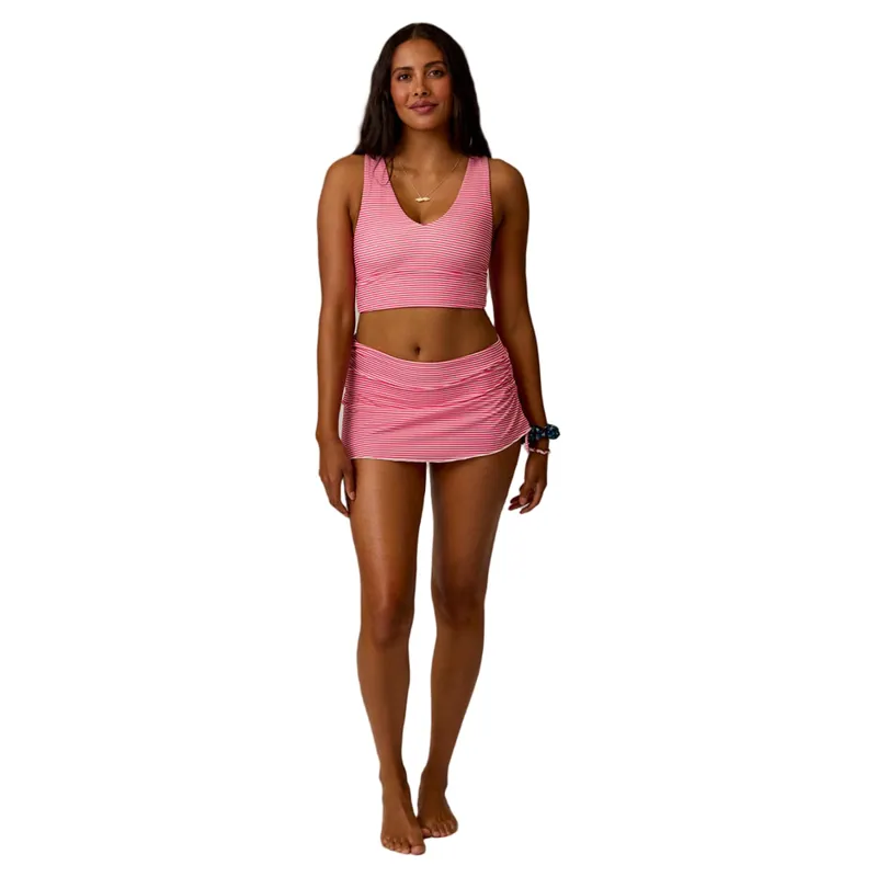 Carve Designs Women's Hoku Swim Skirt in Melon Stripe