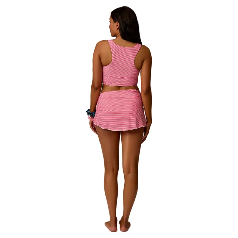 Carve Designs Women's Hoku Swim Skirt in Melon Stripe-2