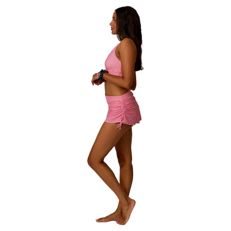 Carve Designs Women's Hoku Swim Skirt in Melon Stripe-1