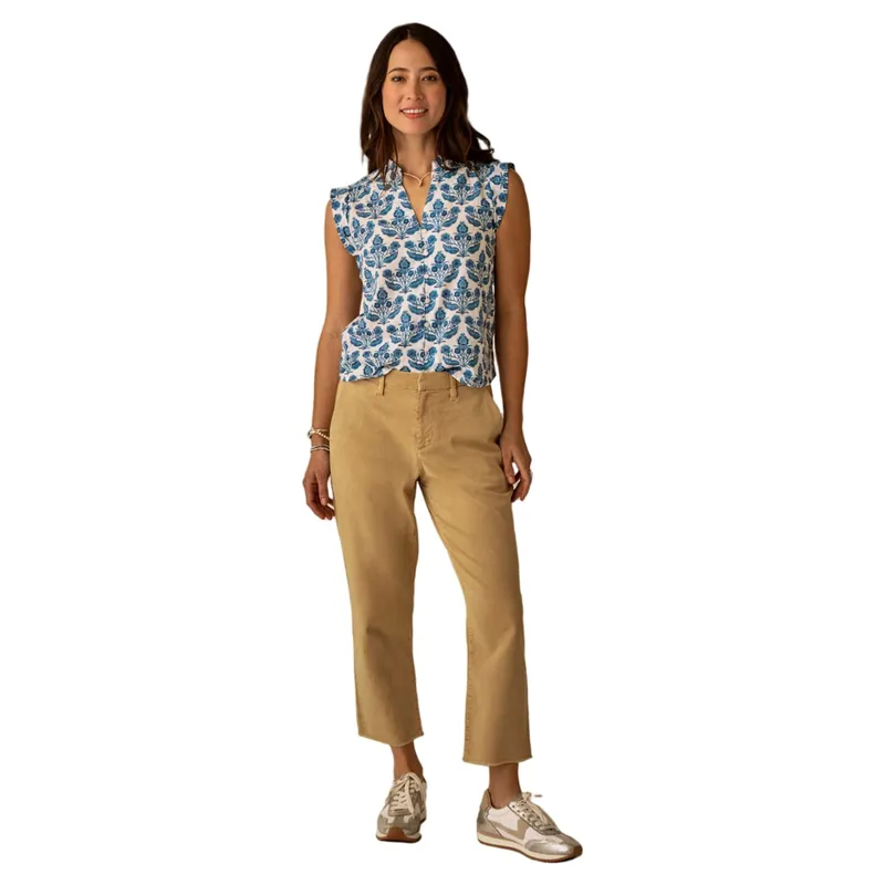 Carve Designs Women's Reagan Top in Folk Floral-4