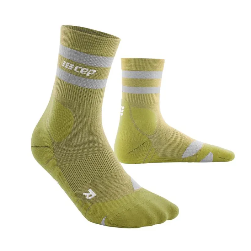 Cep Hike 80'S Mid Cut Compression Sock in Olive Grey