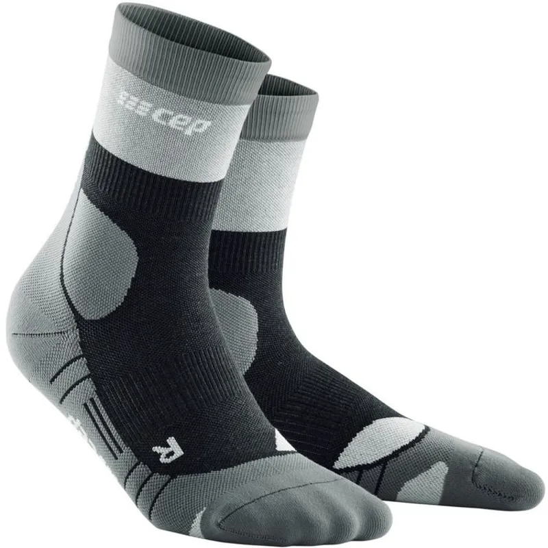 Cep Lt Hike Mid Merino Compression Sock in Stone/Grey