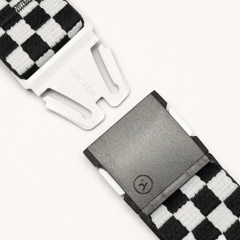 Arcade Check Belt in Black/Glacial-2